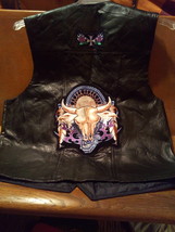 Italian Stone Design  Leather Vest XL - $20.00