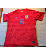 Megan Rapinoe #15 USWNT Team USA NIKE 2019 Red Away Soccer Jersey Women’... - $77.39