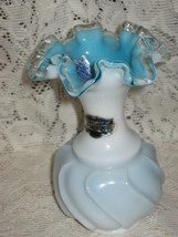Fenton Glass - Melon Vase-Fluted-Milk Glass- 6" tall - $53.00