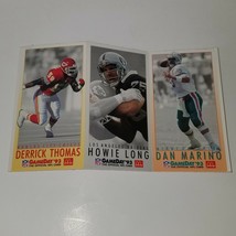 VTG 3 McD Game Day 1993 Football Cards Derrick Thomas Howie Long Dan Marino - $15.79