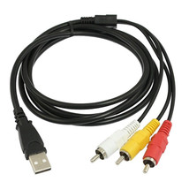 Usb Male A To 3X Rca Av A/V Tv Adapter Lead Cable 5Ft - £12.48 GBP