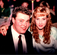 c1985 Vintage Young Man and Woman in Formal Dress Suit PermCurly Hair Photograph - £7.16 GBP