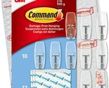 Command Medium Wire Toggle Hooks 10 clear Hooks and 12 Command Strips - £11.47 GBP