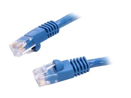 Coboc CY-CAT6-01-BL 1ft. 24AWG Snagless Cat 6 550MHz UTP Ethernet Cable - Blue - £6.50 GBP