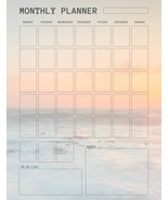 Monthly Planner with electronic fillable fields with nature scene as bac... - €2,43 EUR