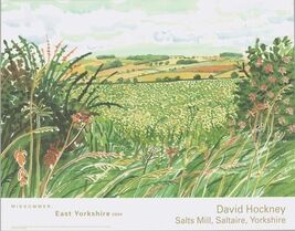 DAVID HOCKNEY Midsummer: East Yorkshire 17.75" x 22.5" Offset Lithograph... - $260.37