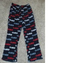 Mens Lounge Pants ESPN Black Logo Fleece Pajamas Bottoms-size XL 40-42 - $8.91