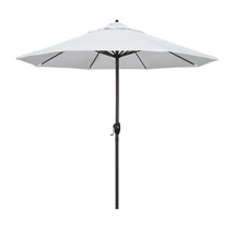 California Umbrella 9&#39; Round Aluminum Market Umbrella, Crank Lift, Auto ... - £175.41 GBP