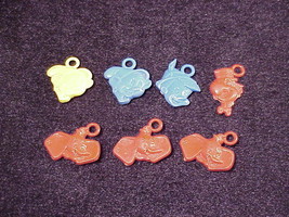 Lot of 7 1950&#39;s Vintage Disney Character Vending Gumball Plastic Charms - $12.95