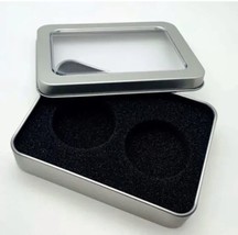 High Quality Coin Holder Box Coins  Display Case for two coins Diameter ... - $5.96