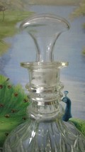 VICTORIAN DECANTER GLASS THREE RING NECK WITH STOPPER 11&quot; - £98.92 GBP