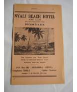 1960 Two sided Kenya, Africa Hotels Ad Nyali Beach, Sea Breezes, &amp; Shell... - $12.32 CAD