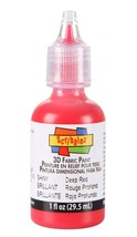 Shimmering Ruby 3D Fabric Paint - Vibrant and Lustrous - $18.80