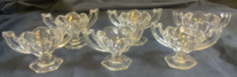 6 EAPG Jefferson Krystol Chippendale Salt Clear Crystal c1907-1918 - £18.94 GBP