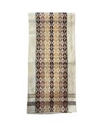 Vintage Woven Hand Towel Neutral Brown Cream Geometric Tea Towel Farmhou... - $12.60