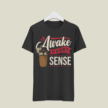 Awake-Every-Sense Unisex Black T-Shirt - £18.27 GBP