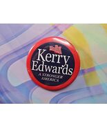John Kerry/John Edwards &quot;A Stronger America&quot; Button Pin Pinback, 2.125&#39;&#39;... - $91.07 MXN