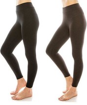 Urban Diction Two-Piece Black &amp; Brown Crop Leggings (86735223) Set of 2, Size S - £12.04 GBP