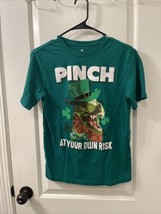 St. Patrick’s Day Pinch At Own Risk Boys T-shirt Size XL 14-16 Green - $18.43