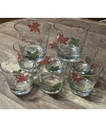 RARE Set of 8 MCM Clear Merry Christmas, Happy New Year Lowball Drinking... - €38,81 EUR