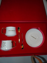 Emporio Armani Espresso Cup &amp; Saucer Gift Set – 2 Cups 2 Plates 2 Spoons... - $48.39