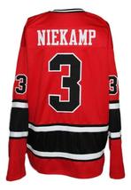 Any Name Number Los Angeles Sharks Retro Hockey Jersey Red Niekamp Any Size image 5