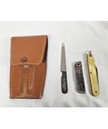 Vintage Kutmaster Utica Mother of Pearl Knife Grooming Set with File Mul... - €25,45 EUR
