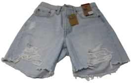 Levi&#39;s Women&#39;s 501 High-Rise Midi Jean Shorts Light Wash Shake It Up Size 26 NWT - £14.33 GBP