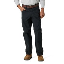 Men&#39;s Wrangler Workwear Cargo Pant Relaxed Jet Black 42X32 New  - $21.99