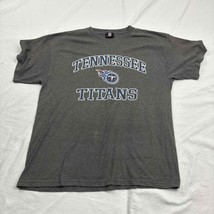 NFL Team Apparel Men Pullover T-Shirt Gray Tennessee Titans Football Tee... - £11.68 GBP