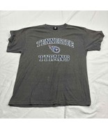 NFL Team Apparel Men Pullover T-Shirt Gray Tennessee Titans Football Tee... - £11.66 GBP