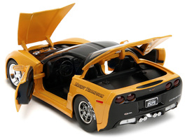 2006 Chevrolet Corvette Yellow with Black Top "Mickey Thompson" "Bigtime Muscle" - £31.38 GBP