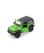 5&quot; Kinsmart Jeep Wrangler Rubicon Hard Top Diecast Model Toy Car 1:34 Green - £12.85 GBP
