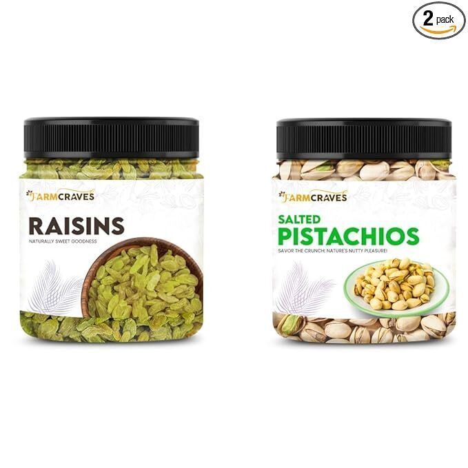 Premium Combo Pack Raw Salted PistachiosRaisinsHealthy Dry Fruit Snack Combo - £24.81 GBP - £62.03 GBP
