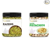 Premium Combo Pack Raw Salted PistachiosRaisinsHealthy Dry Fruit Snack Combo - £25.26 GBP+