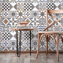 Patchwork Tiles Allover Stencil Pattern - Size: Large - Quick and Simple Home Up - £40.22 GBP