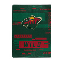 Minnesota Wild Plush 60&quot; by 80&quot; Twin Size Raschel Blanket - NHL - £34.08 GBP