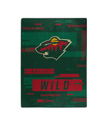 Minnesota Wild Plush 60&quot; by 80&quot; Twin Size Raschel Blanket - NHL - £34.37 GBP