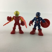 Playskool Marvel Super Hero Squad Captain America Falcon Mini 2.5&quot; Figures Lot - £17.04 GBP