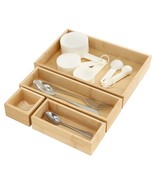 MegaChef 4 Piece Bamboo Storage and Organization Trays - $1,068.62 MXN