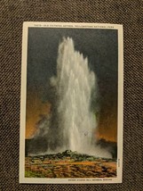 Vtg Postcard Old Faithful Geyser, Yellowstone National Park, Wyoming,... - £2.34 GBP