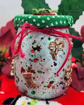 Little Twinkler Glass Jar Christmas Holiday Tea Light Home Decor Gifts E... - $6.95