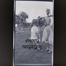 Vintage Photo Negative 1920s Two Children Toddlers Boy Girl Cute Fun - $133.42 MXN
