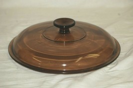 Pyrex Corning Visions Ware Amber Glass Lid Round Replacement Piece B 10-3/4&quot; - £19.46 GBP