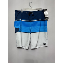 O&#39; Neill Board Shorts Swim Men&#39;s 36 Blue White Stripe Below The Knee 21&quot;... - $24.06