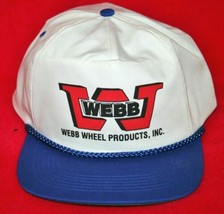 Vintage WEBB WHEEL PRODUCTS Snapback HAT CAP New BRAKES ROTORS HUBS - £11.67 GBP