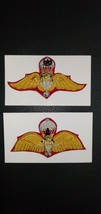 Original 2 RTA Thai Army Parachutis​t Wings Golden tinsel Handmade Back Pins - $83.94