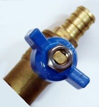 Copper Manifold Ball Valve 1/2&quot; Sweat X 1/2&quot; Crimp - £12.42 GBP