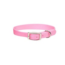 Bright Neon Pink Dog Collars Double Thick Nylon Strong Metal Buckle Heavy Duty ( - £11.31 GBP+