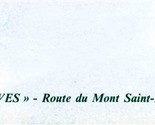 Au Vent des Greves Menu Route du Mont Saint Michele France  1995 - $64.23